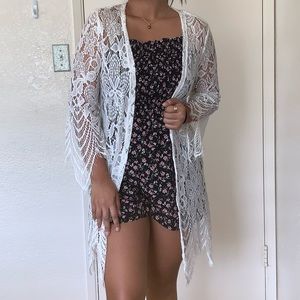 White Laced Shawl/Cardigan
